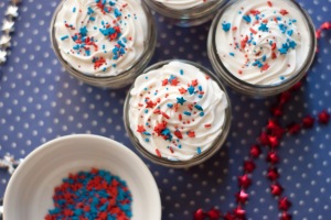 Fourth of July Cupcakes in a Jar